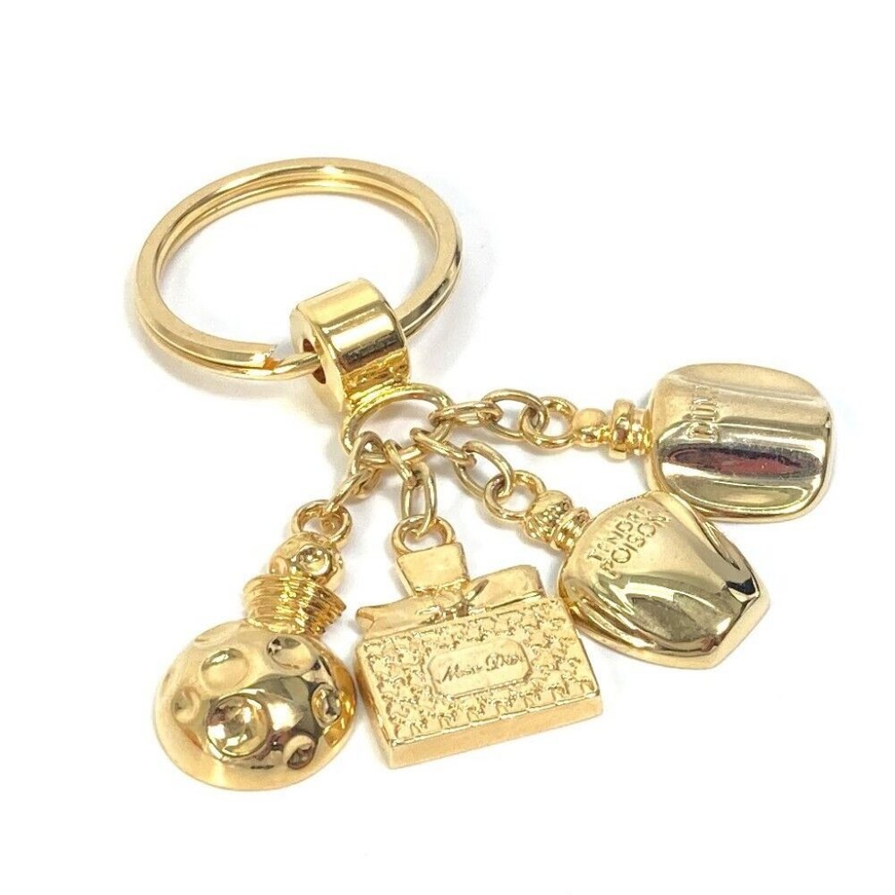 DIOR HOMME perfume perfume Bag Charm Key ring Key Holder Gold Plated Gold